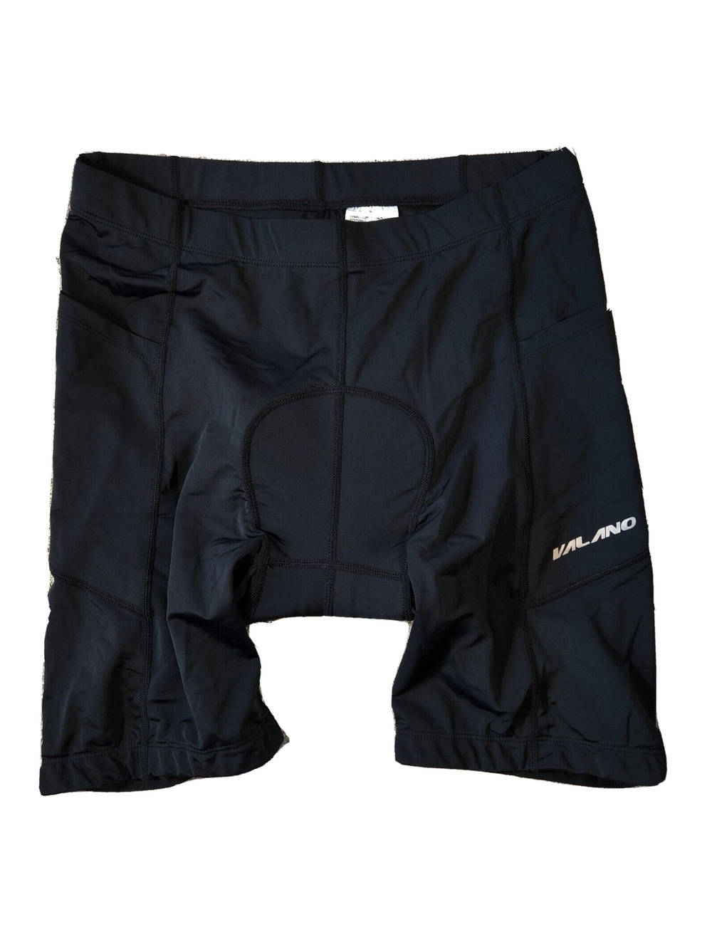 NWT Valano black nylon blend padded bicycle cycling shorts mens Sized XL